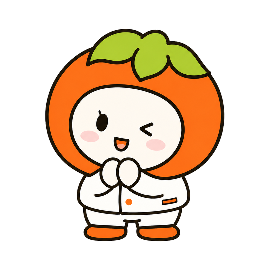 Quýt, mascot Mandarin Jam, đang mỉm cười chào đón